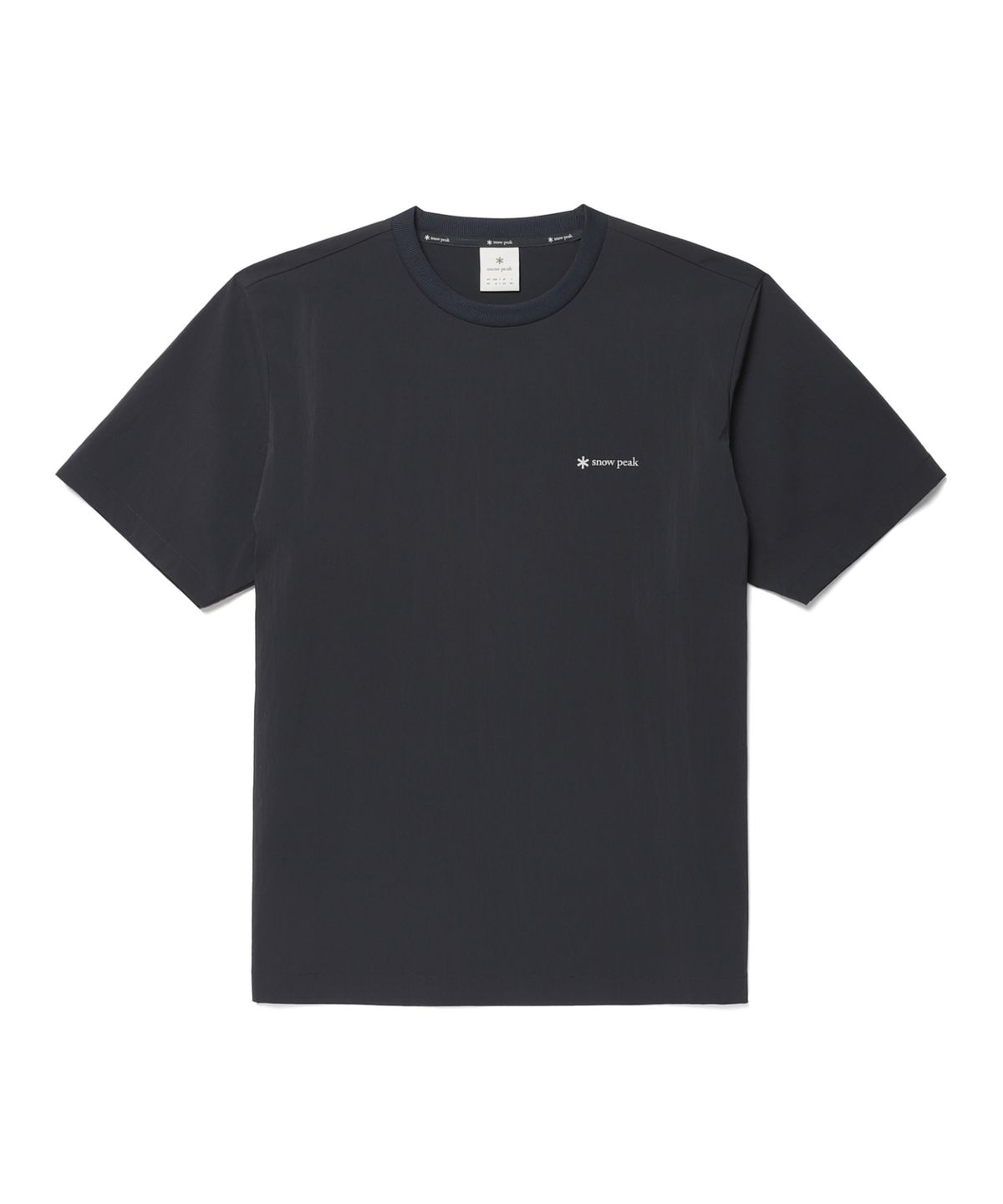 스노우피크 어패럴(SNOWPEAK APPAREL) 루트 레터링 우븐 패치 반팔 티셔츠 (S26MMRTS82) Dark Navy