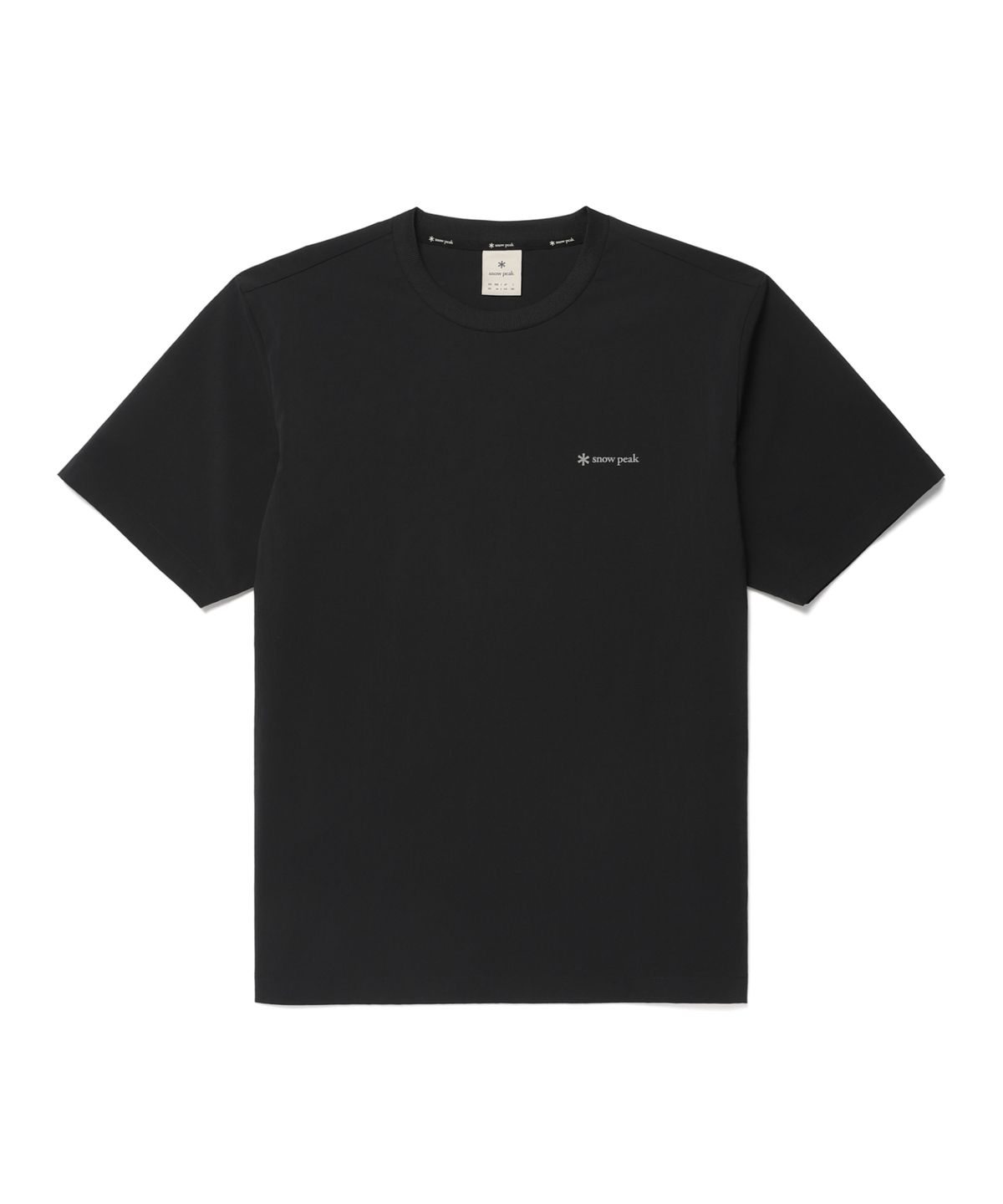 스노우피크 어패럴(SNOWPEAK APPAREL) 루트 레터링 우븐 패치 반팔 티셔츠 (S26MMRTS82) Black