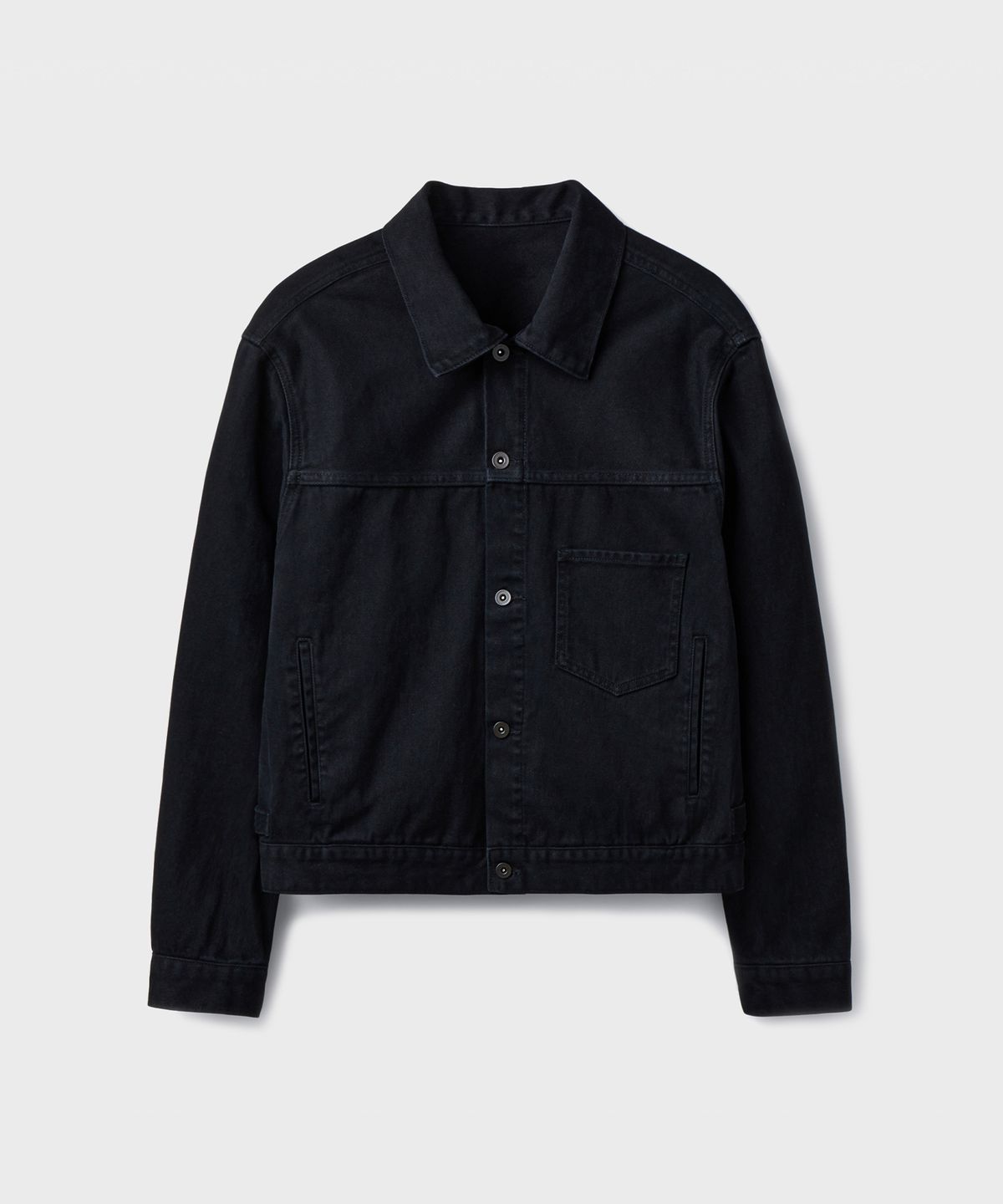 유니온블루(UNION BLUE) [V2] DELPHI TRUCKER JACKET [BLACK]