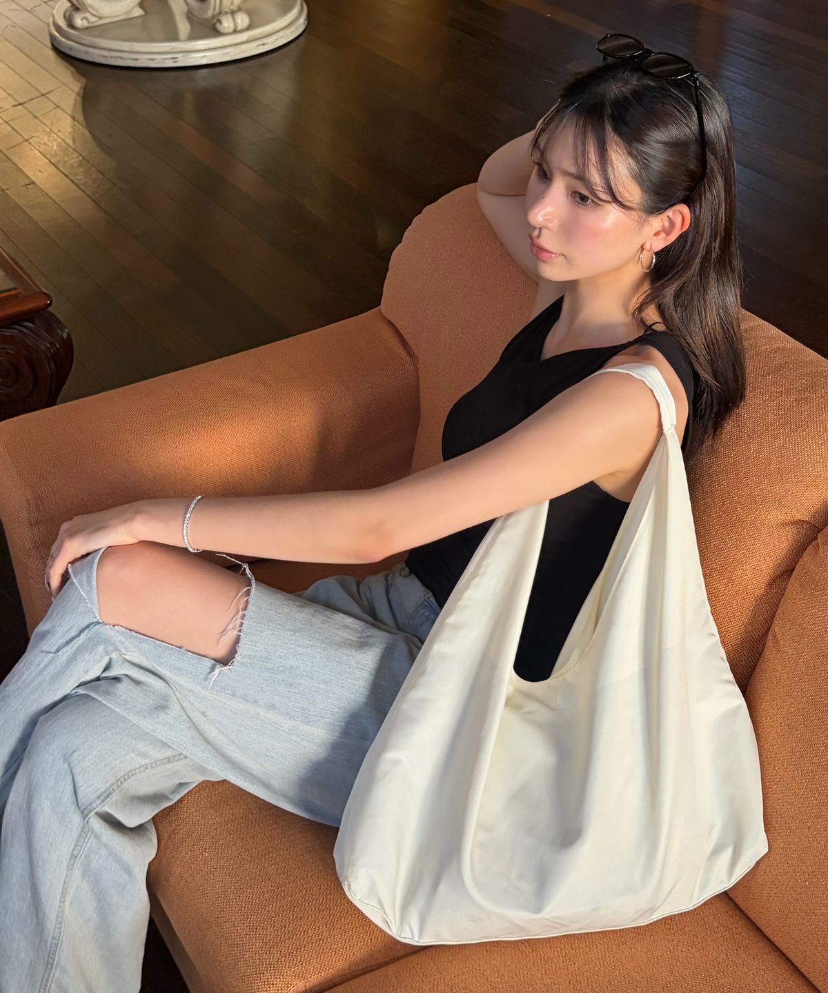 투오(TUO) RITA NYLON IVORY · 리타 나일론 아이보리