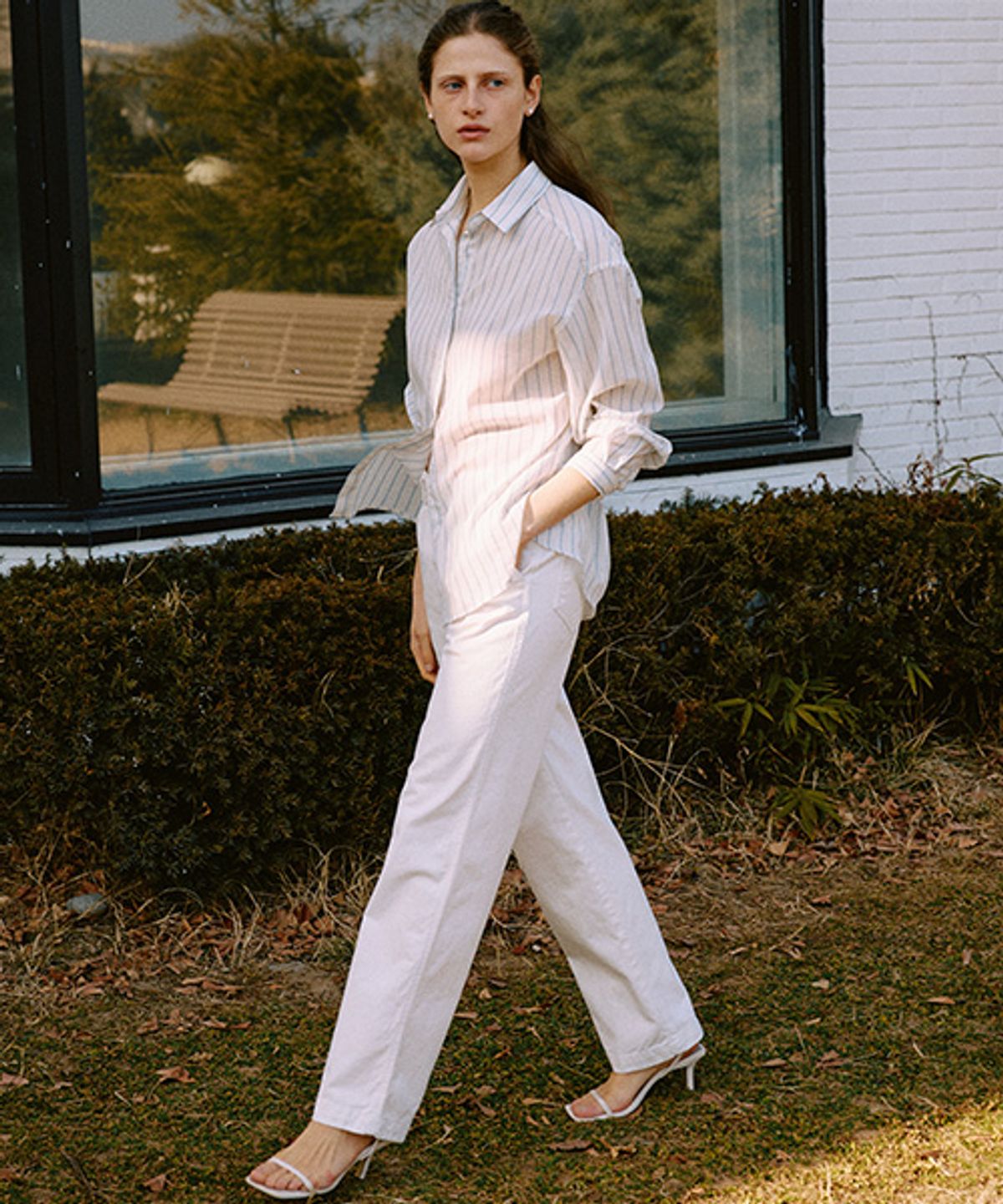 안젤로비안코(ANGELO BIANCO) Flow Straight Pants IVORY