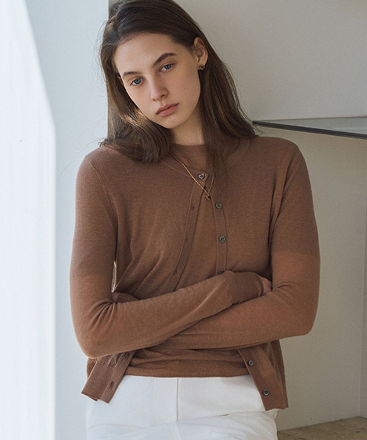 안젤로비안코(ANGELO BIANCO) Wool 100 Soma Merino Cardigan