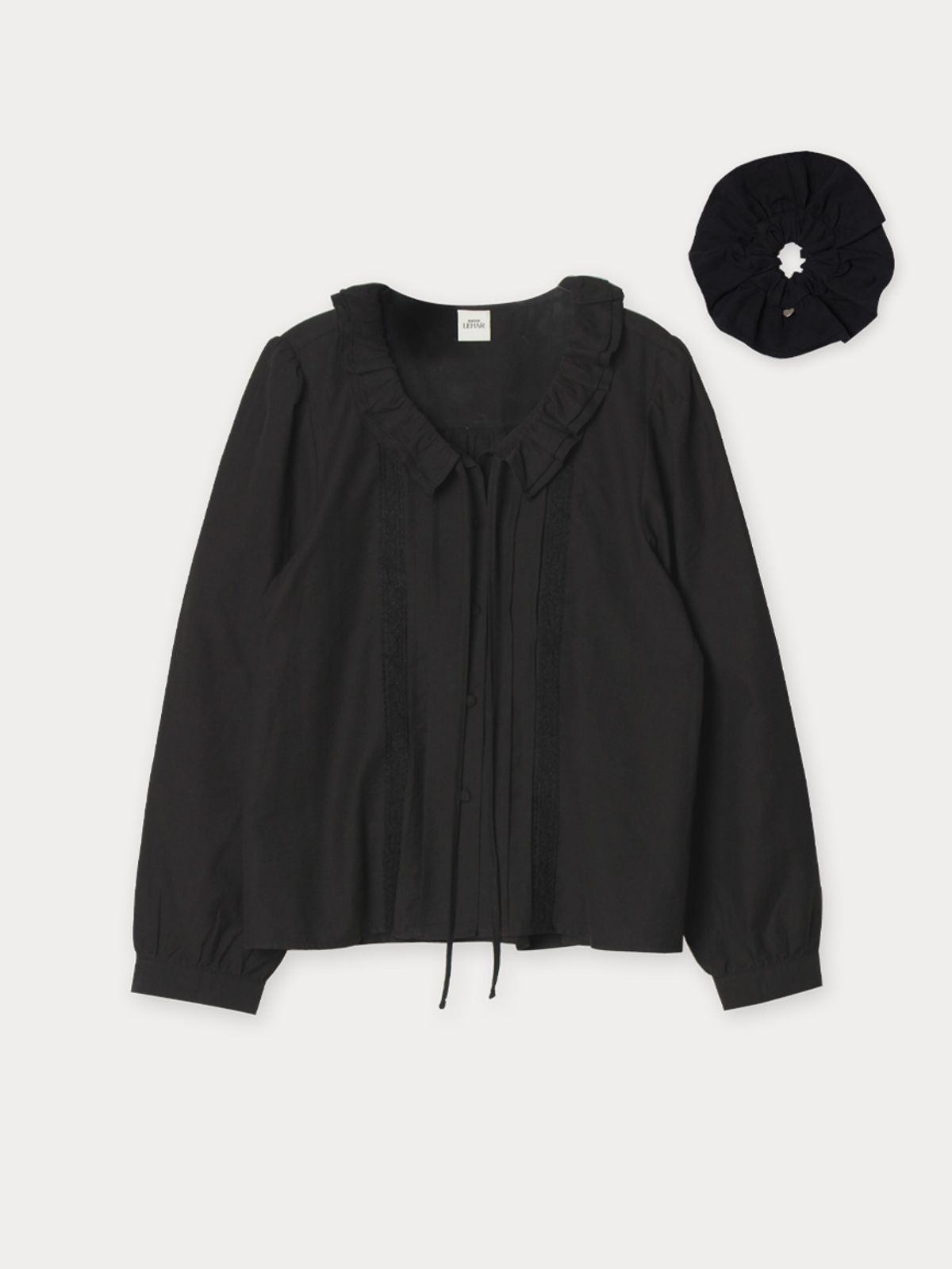 메종르하르(MAISONLEHAR) 랑데뷰블라우스 (스크런치SET) 2color