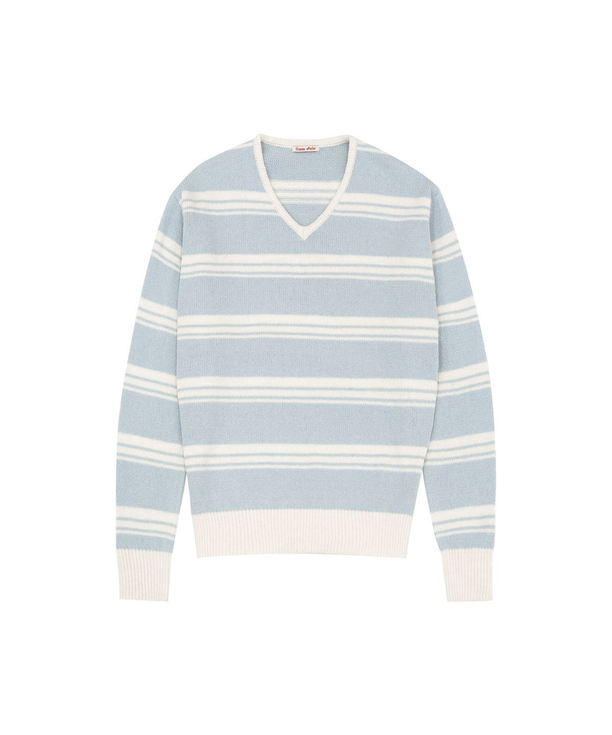 반원 아틀리에(VANONE ATELIER) KN4253 울 스트라이프 니트_Pale mint