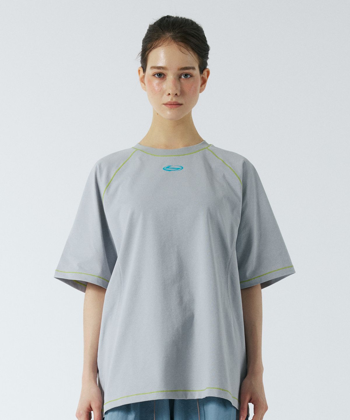 산로(SANRO) [UNISEX] 퀵드라이 라이트웨이트 숏슬리브 - 라이트그레이