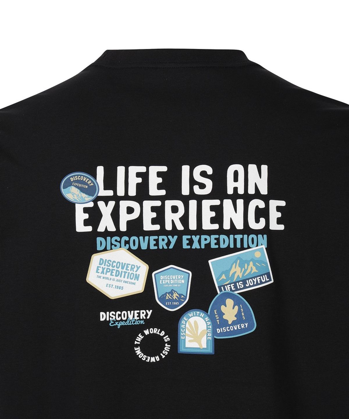 디스커버리 익스페디션(DISCOVERY EXPEDITION) 유니 프레시벤트 콜라주 반팔티셔츠 (BLACK)
