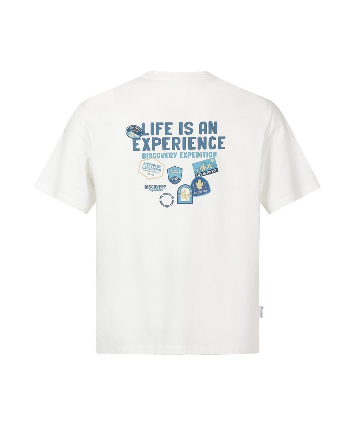 디스커버리 익스페디션(DISCOVERY EXPEDITION) 유니 프레시벤트 콜라주 반팔티셔츠 (WHITE)