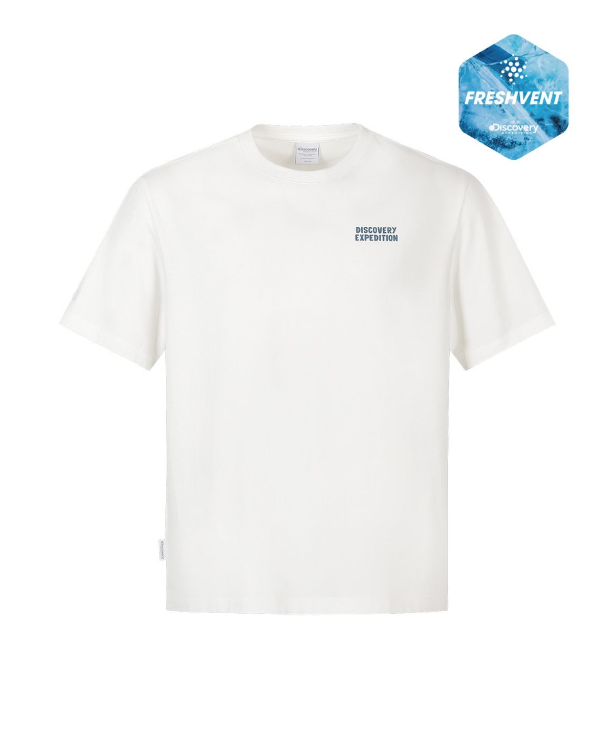 디스커버리 익스페디션(DISCOVERY EXPEDITION) 유니 프레시벤트 콜라주 반팔티셔츠 (WHITE)