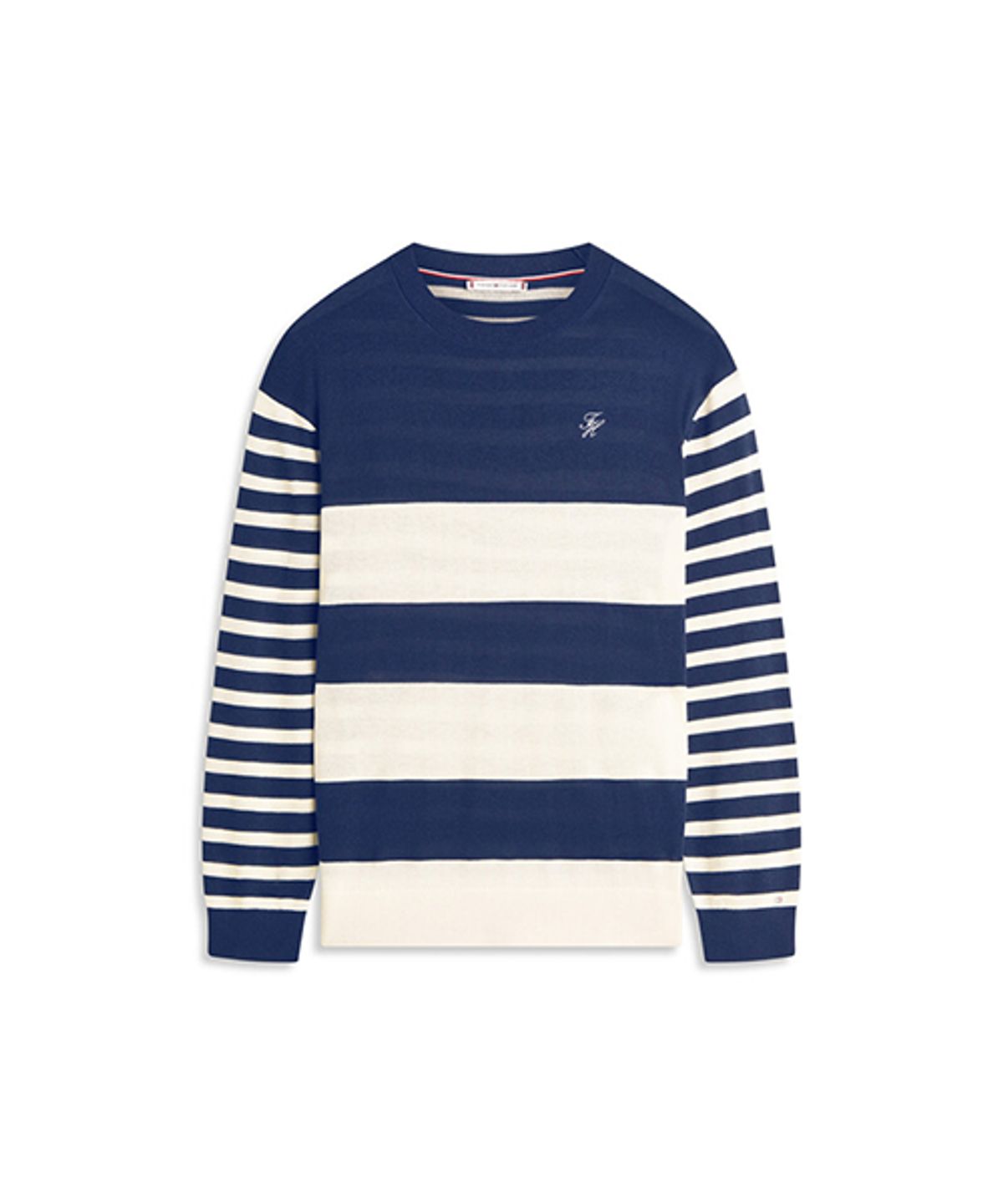 타미힐피거(TOMMY HILFIGER) 실크 블렌드 크루넥 스웨터 (T22G1KTO067WT10X1)