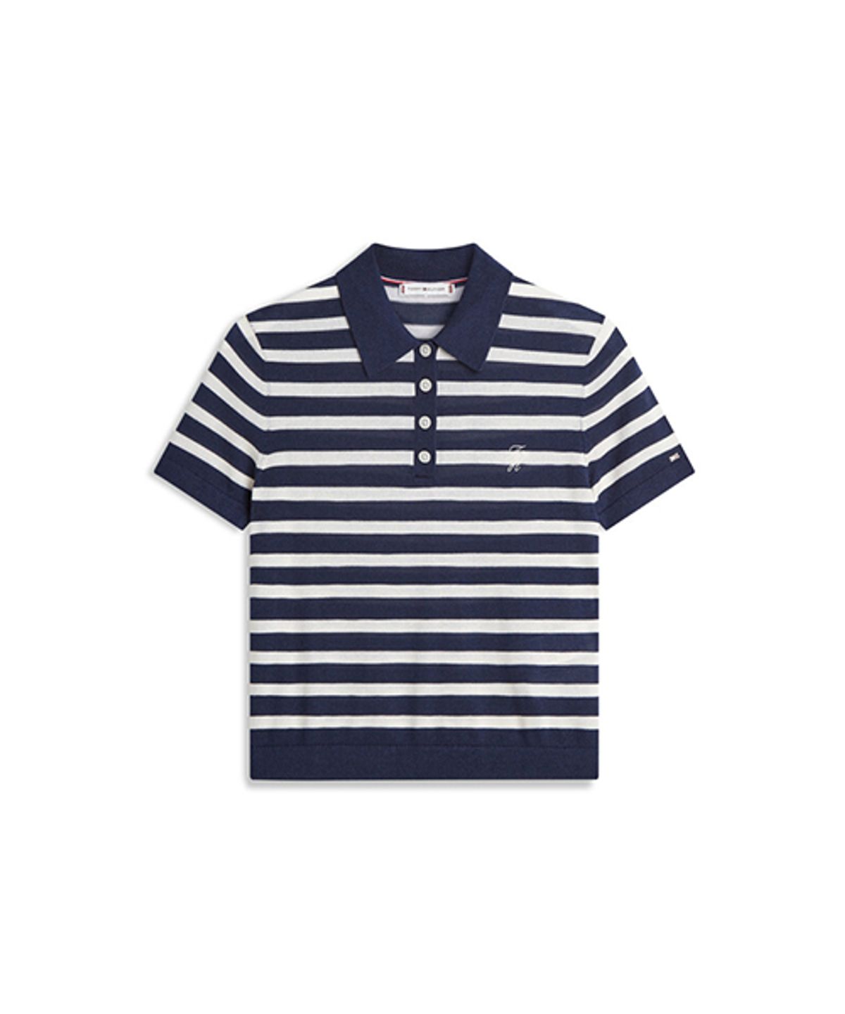 타미힐피거(TOMMY HILFIGER) 실크 블렌드 폴로 스웨터 (T22G1KTO066WT20A5)