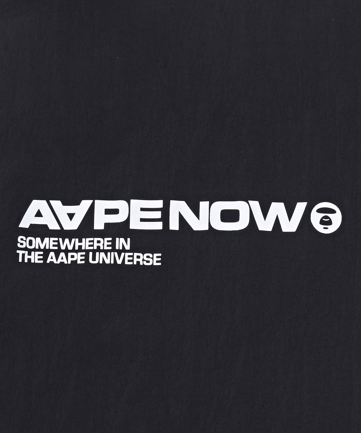 에이프(AAPE) AAPENOW 패커블 윈드브레이커 재킷 - 블랙 / AAPLJM7770XXQBKX