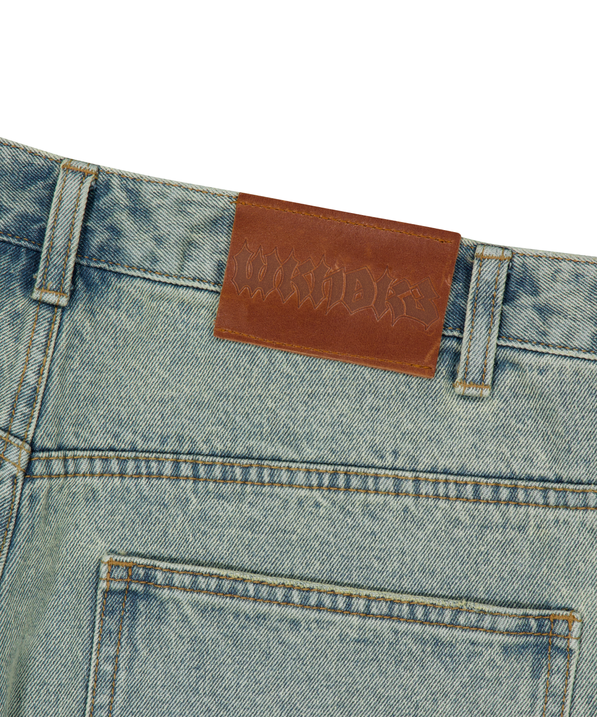 위캔더스(WKNDRS) FLAME DENIM SHORTS (S.DENIM)
