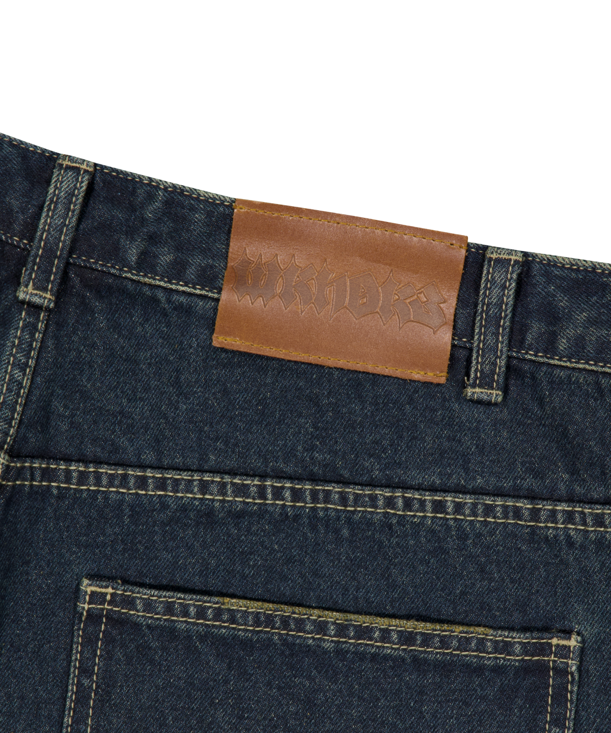 위캔더스(WKNDRS) FLAME DENIM SHORTS (S.BLACK)
