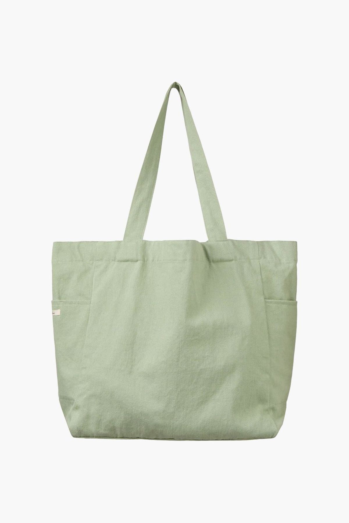 쿠메(KUMÉ) Logo Embroidered Canvas Bag, Mint