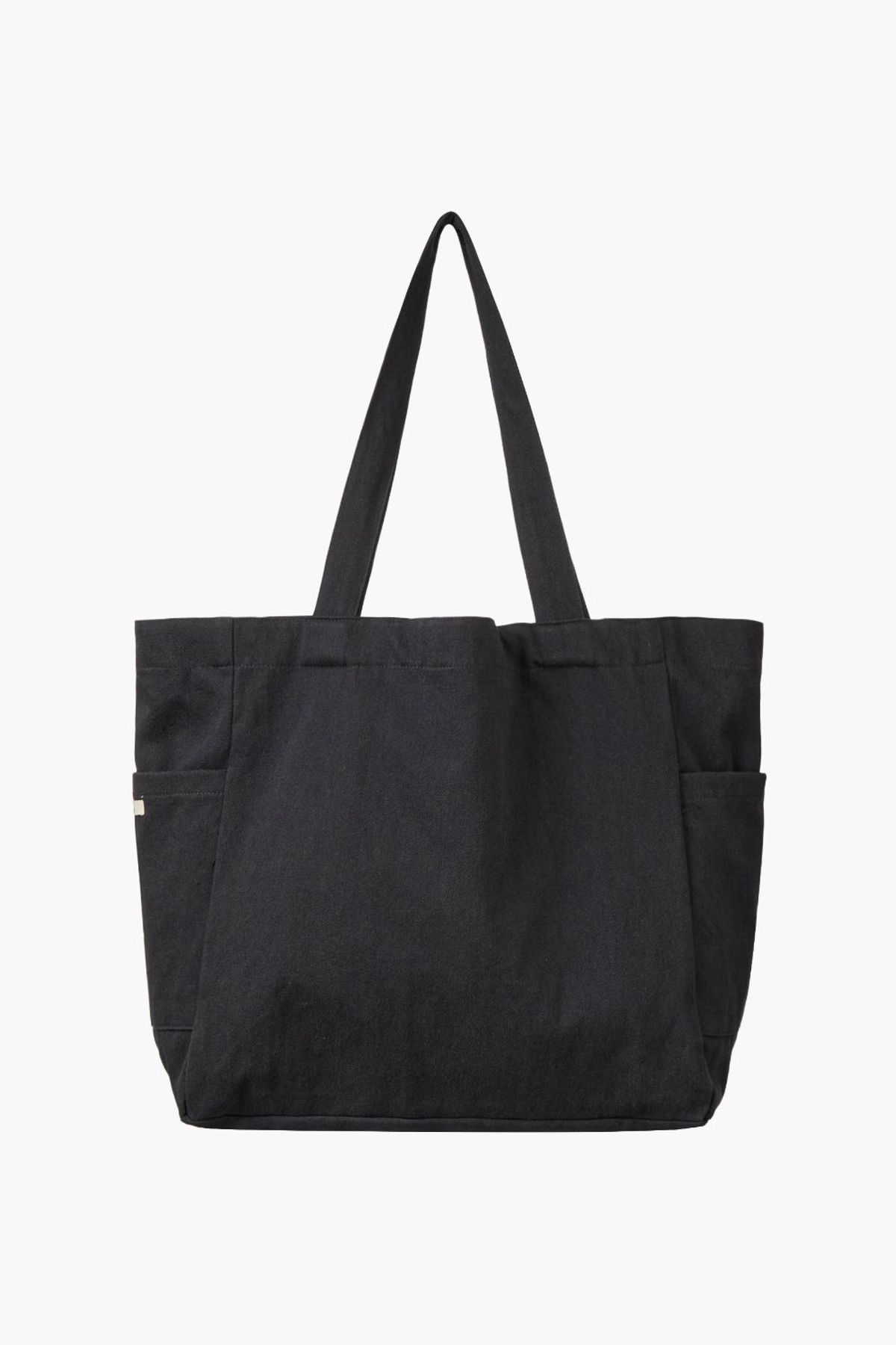 쿠메(KUMÉ) Logo Embroidered Canvas Bag, Navy