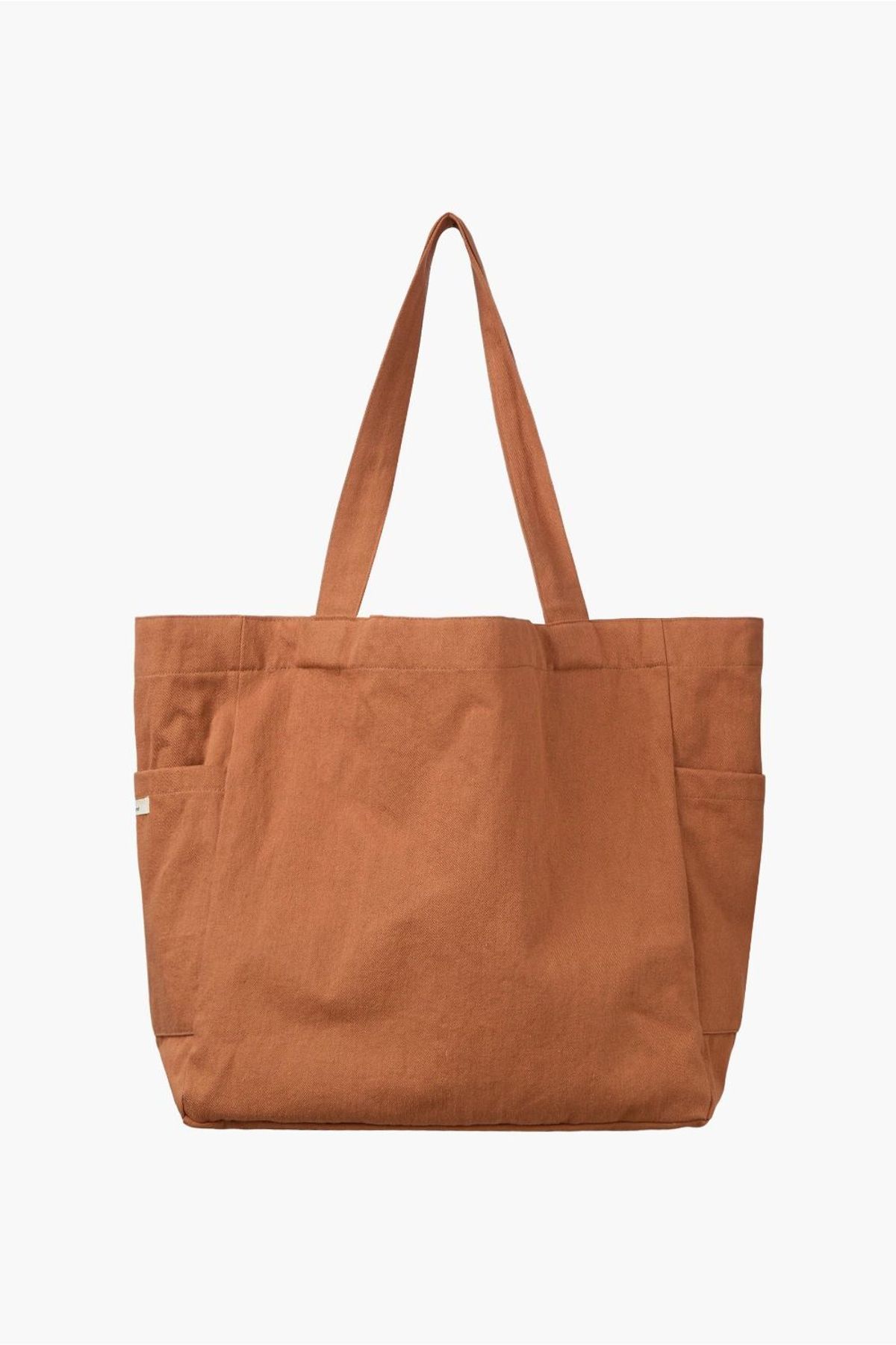 쿠메(KUMÉ) Logo Embroidered Canvas Bag, Orange