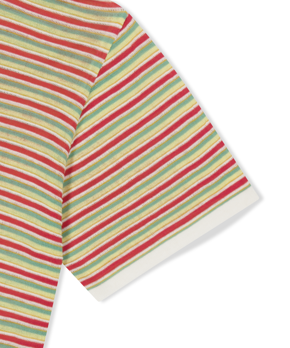 위캔더스(WKNDRS) AP STRIPED HALF-ZIP POLO (YELLOW)