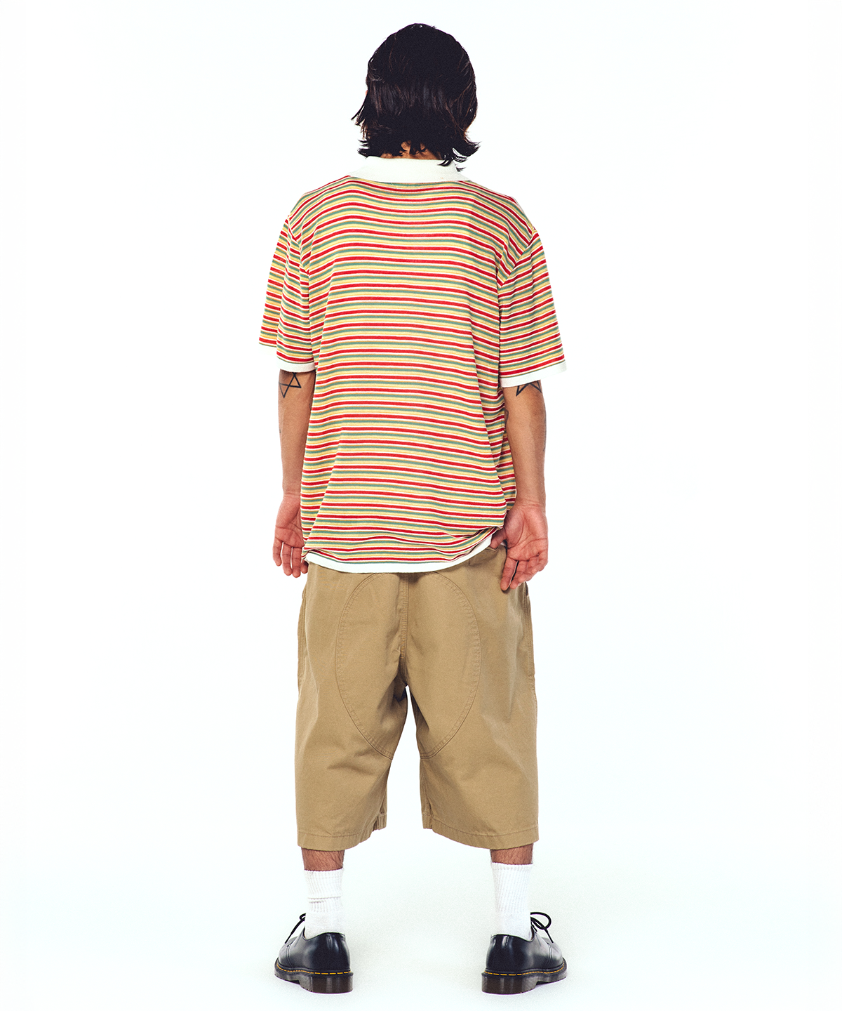위캔더스(WKNDRS) AP STRIPED HALF-ZIP POLO (YELLOW)