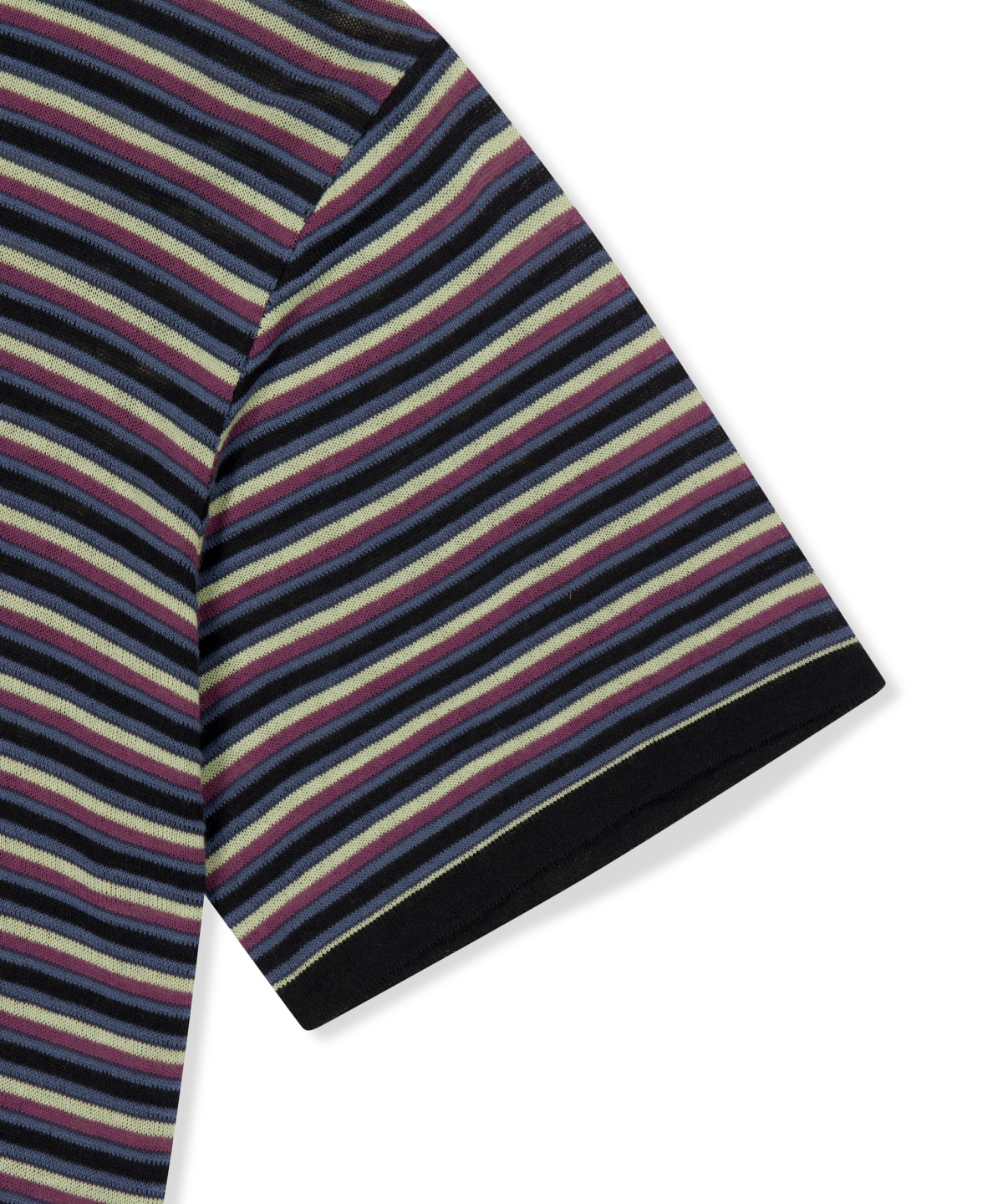 위캔더스(WKNDRS) AP STRIPED HALF-ZIP POLO (BLACK)