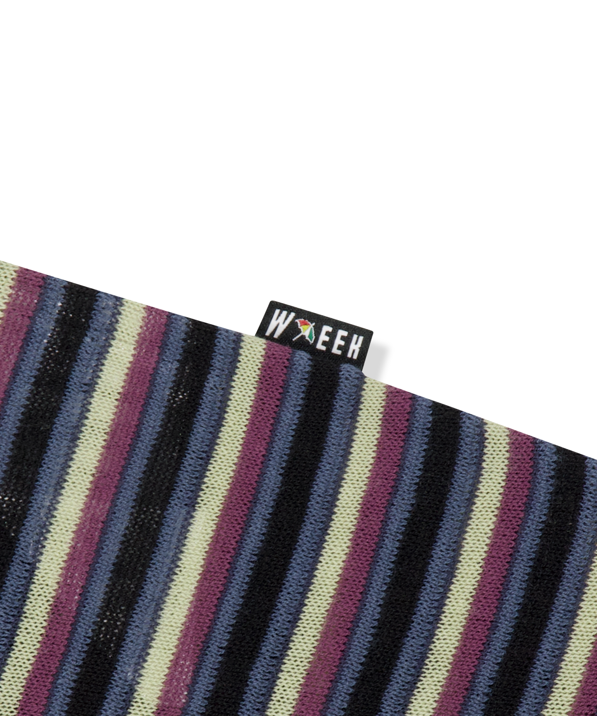 위캔더스(WKNDRS) AP STRIPED HALF-ZIP POLO (BLACK)