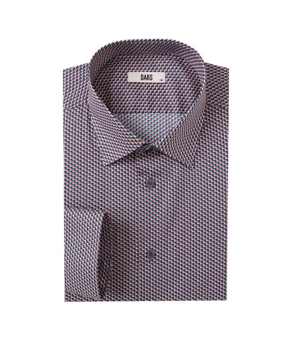 닥스셔츠(DAKS SHIRTS) 케어 면100 폴리곤 프린트 드레스셔츠_DMS1SHDL133R1