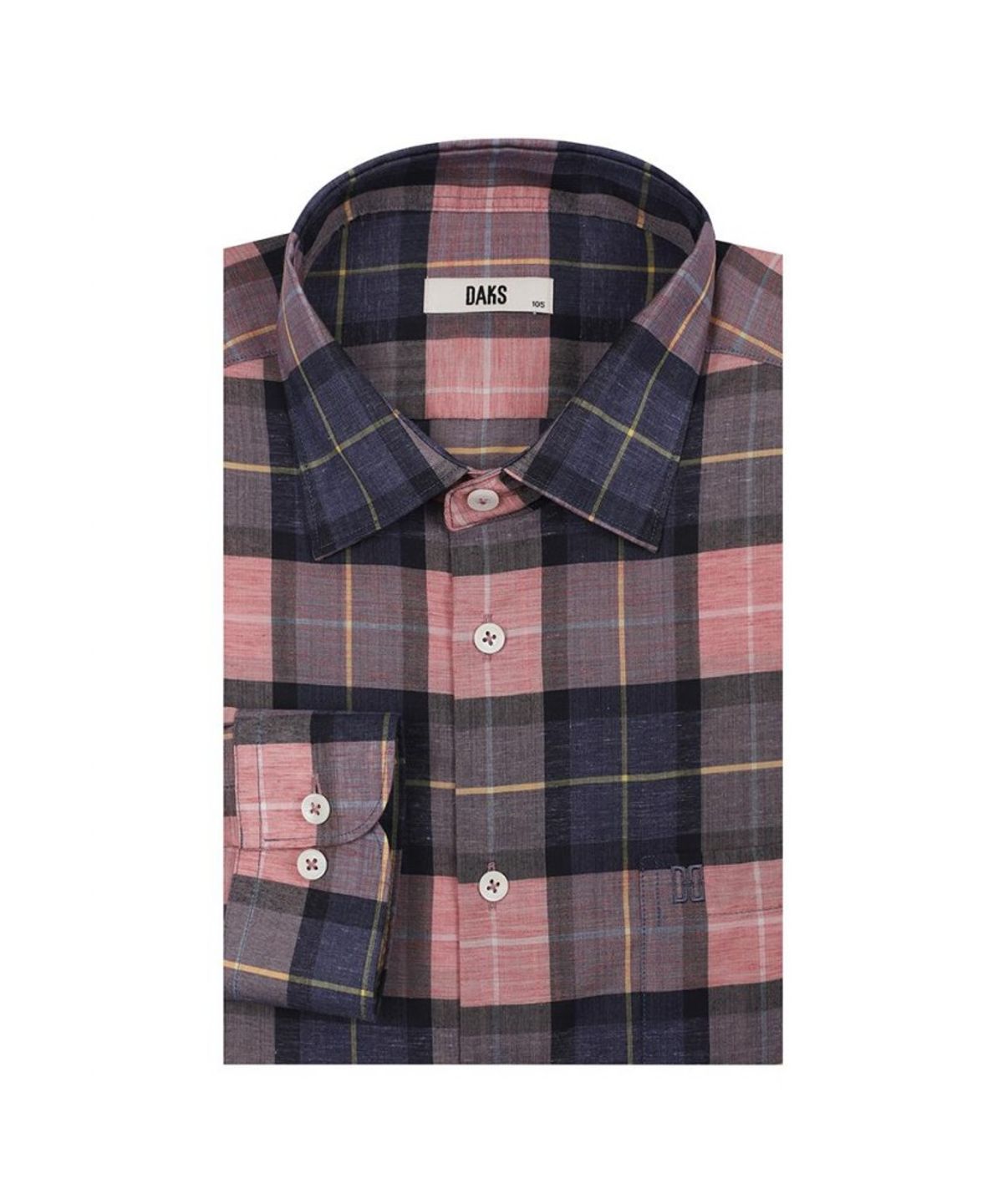 닥스셔츠(DAKS SHIRTS) 이지케어 린넨혼방 미디움체크셔츠_DMS1SHCL110P1