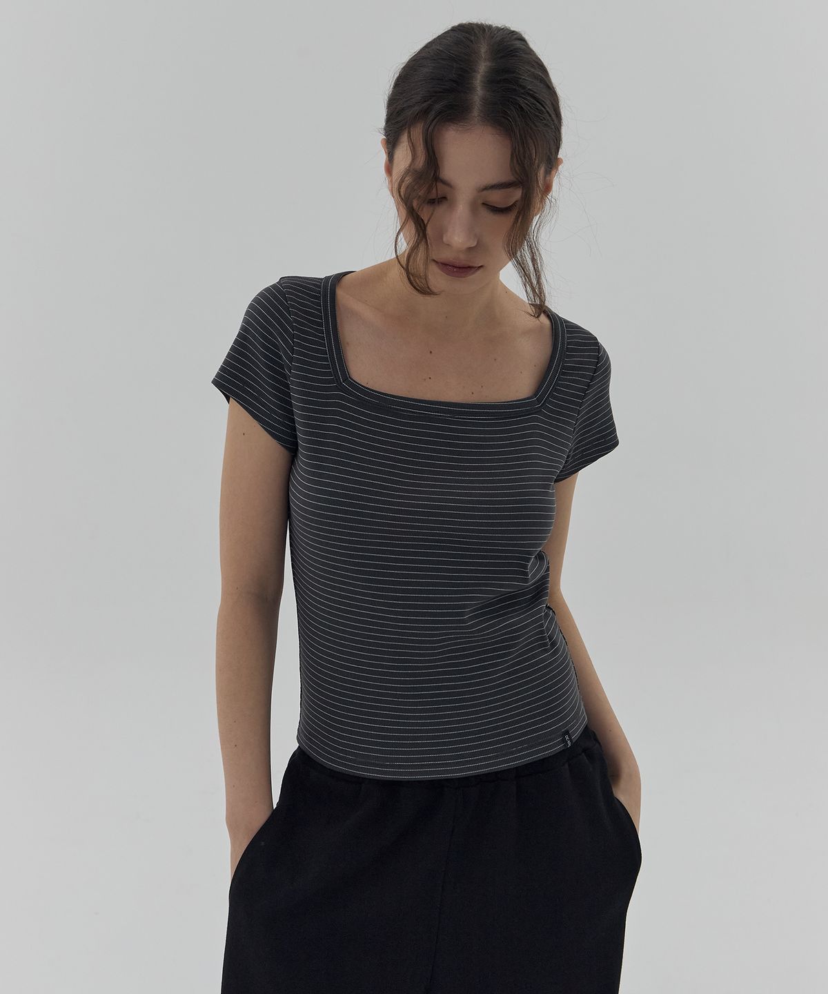 디어스토커(DEARSTALKER) D. BASIC STRIPE SQUARE-NECK T - 3 COLOR