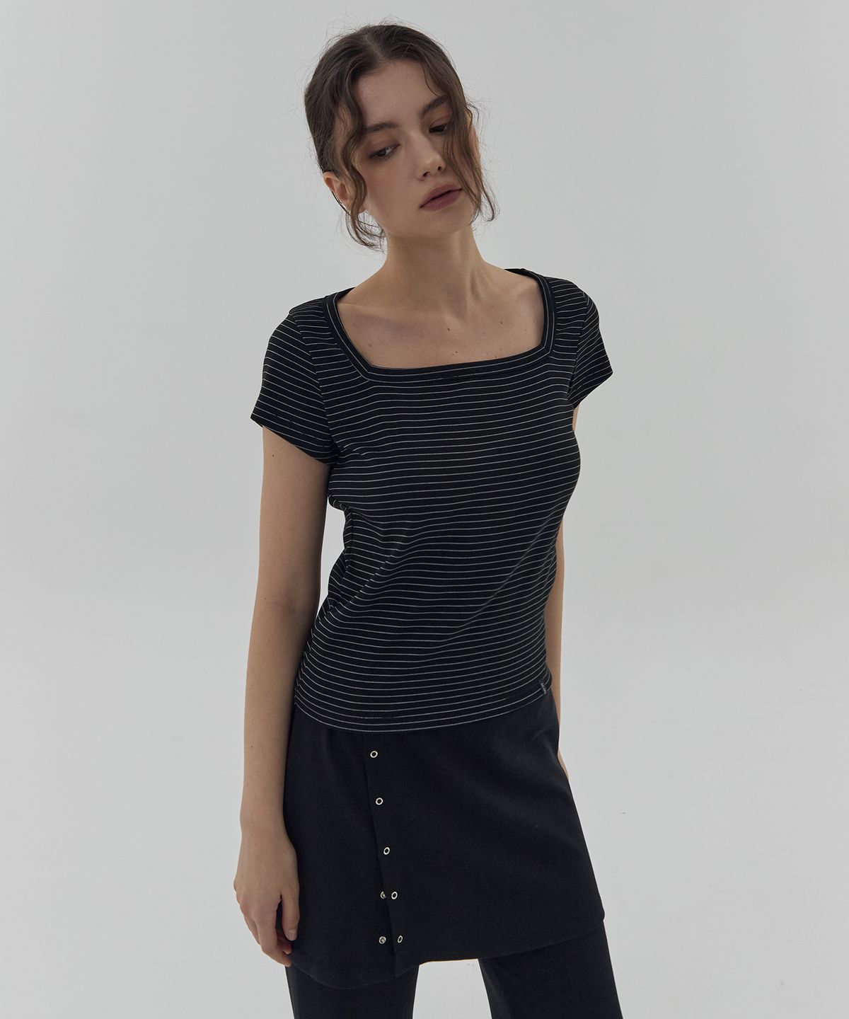 디어스토커(DEARSTALKER) D. BASIC STRIPE SQUARE-NECK T - 3 COLOR
