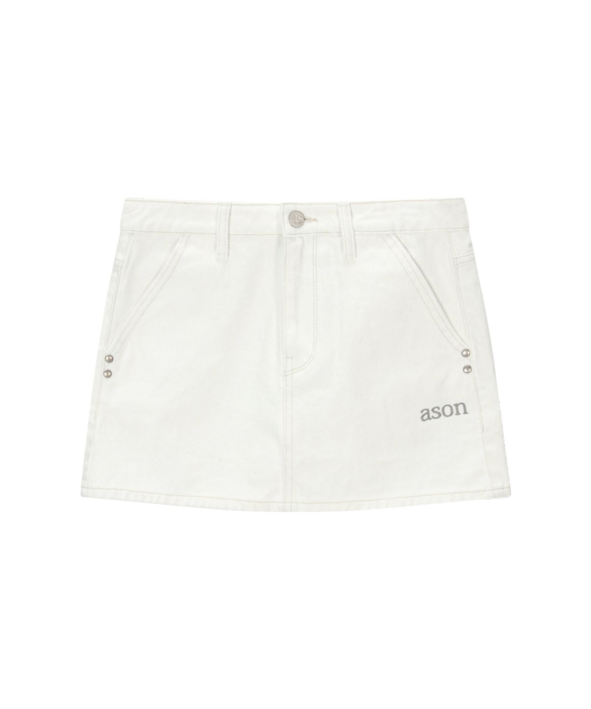 애즈온(ASON) POG SKIRT / CREAM