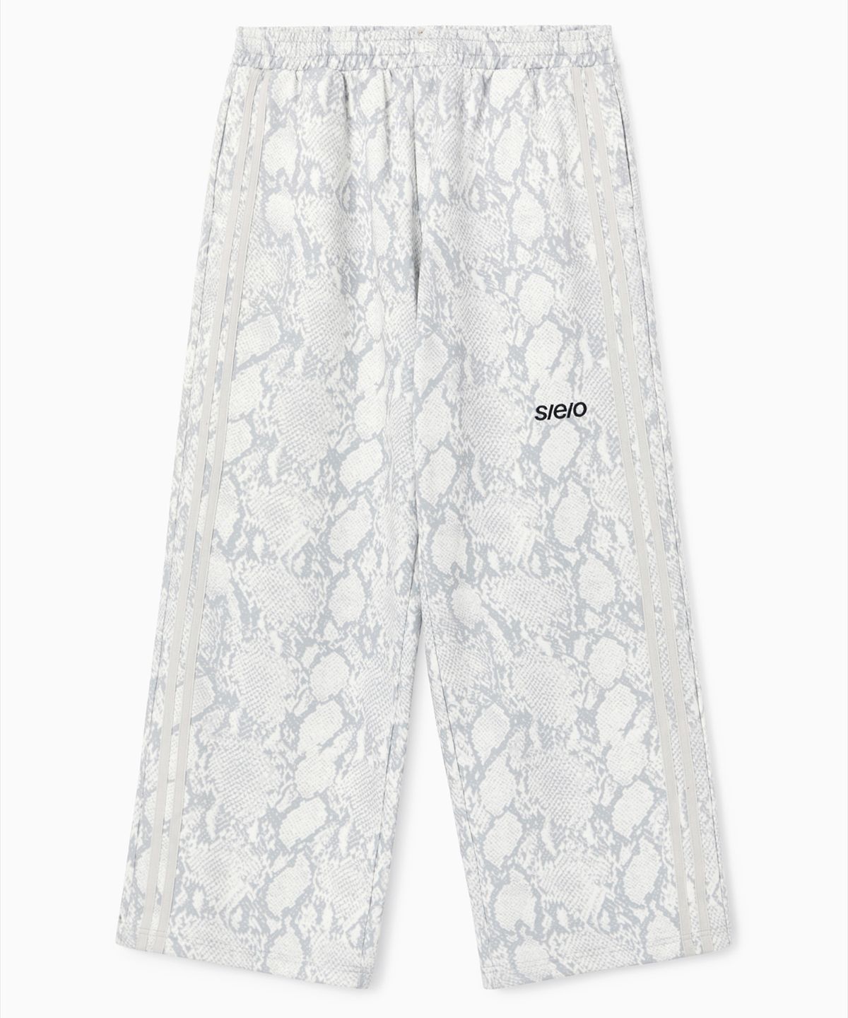 에스이오(s/e/o) PYTHON SIDE-TRIM SWEATPANTS WHITE