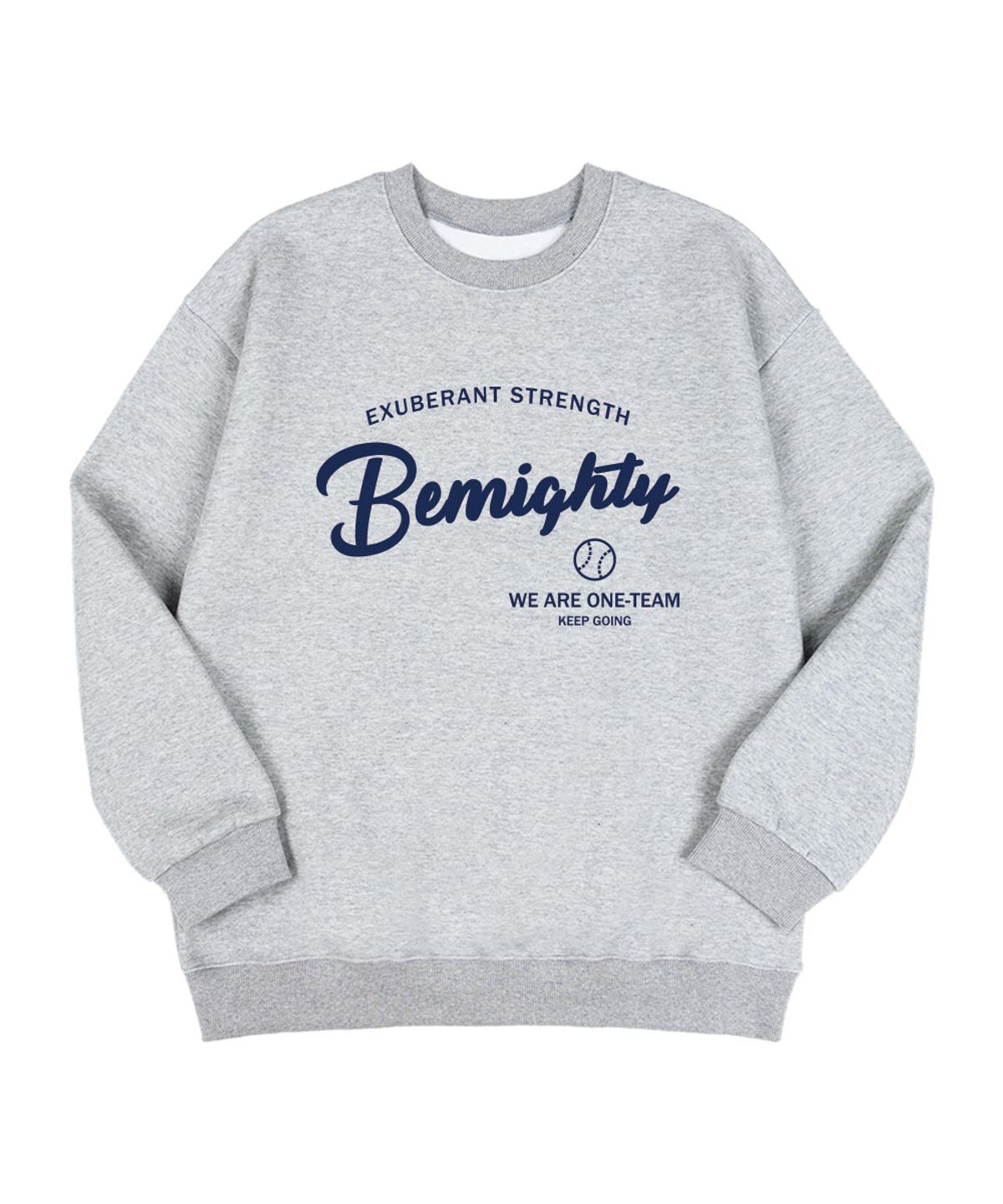 비마이티(BEMIGHTY) 원팀 레터링 오버핏 특양면 스웨트셔츠