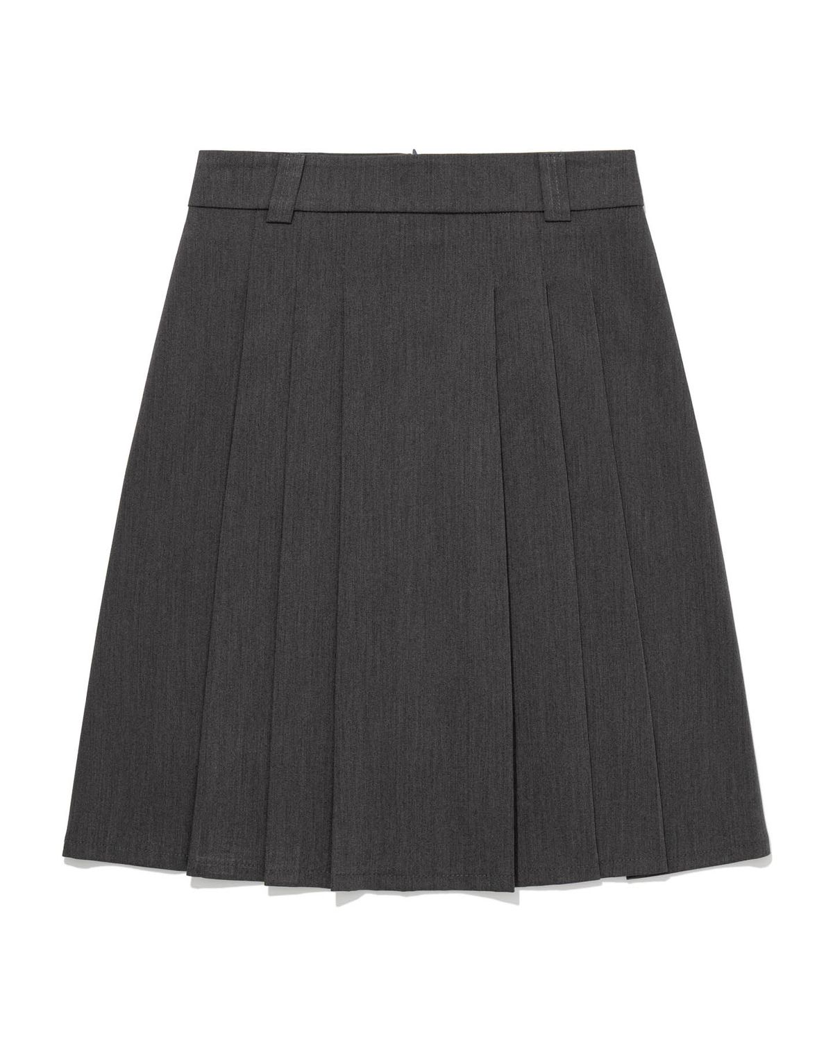 모아(MOAA) Minimal Pleated A-line Skirt (GREY)