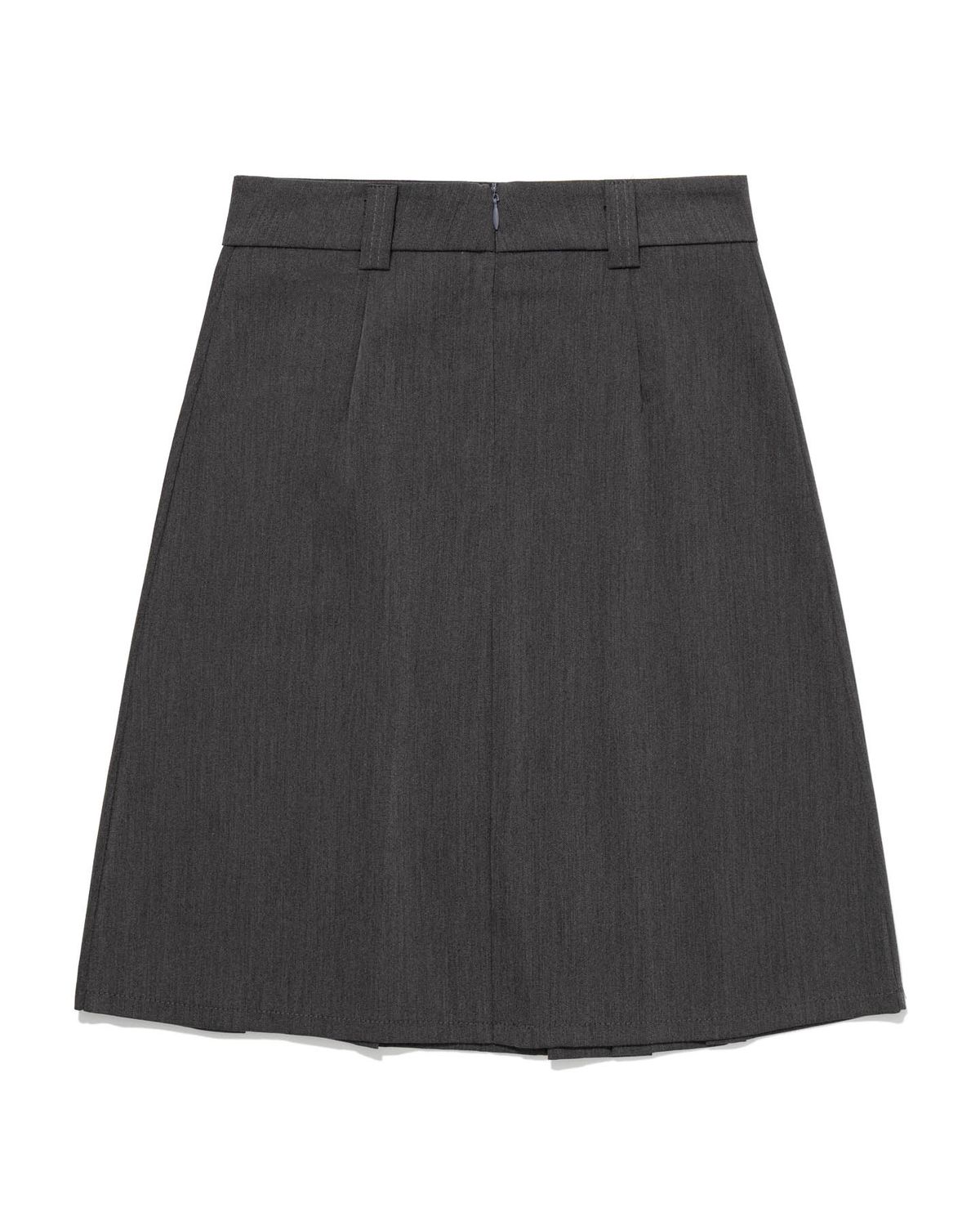 모아(MOAA) Minimal Pleated A-line Skirt (GREY)