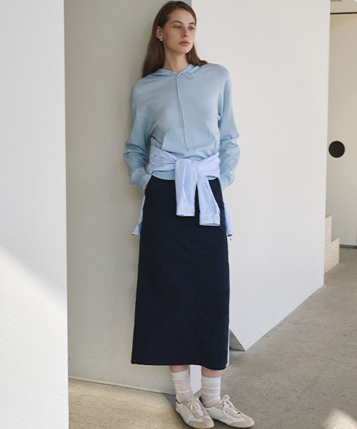 안젤로비안코(ANGELO BIANCO) Straight Noon Skirt