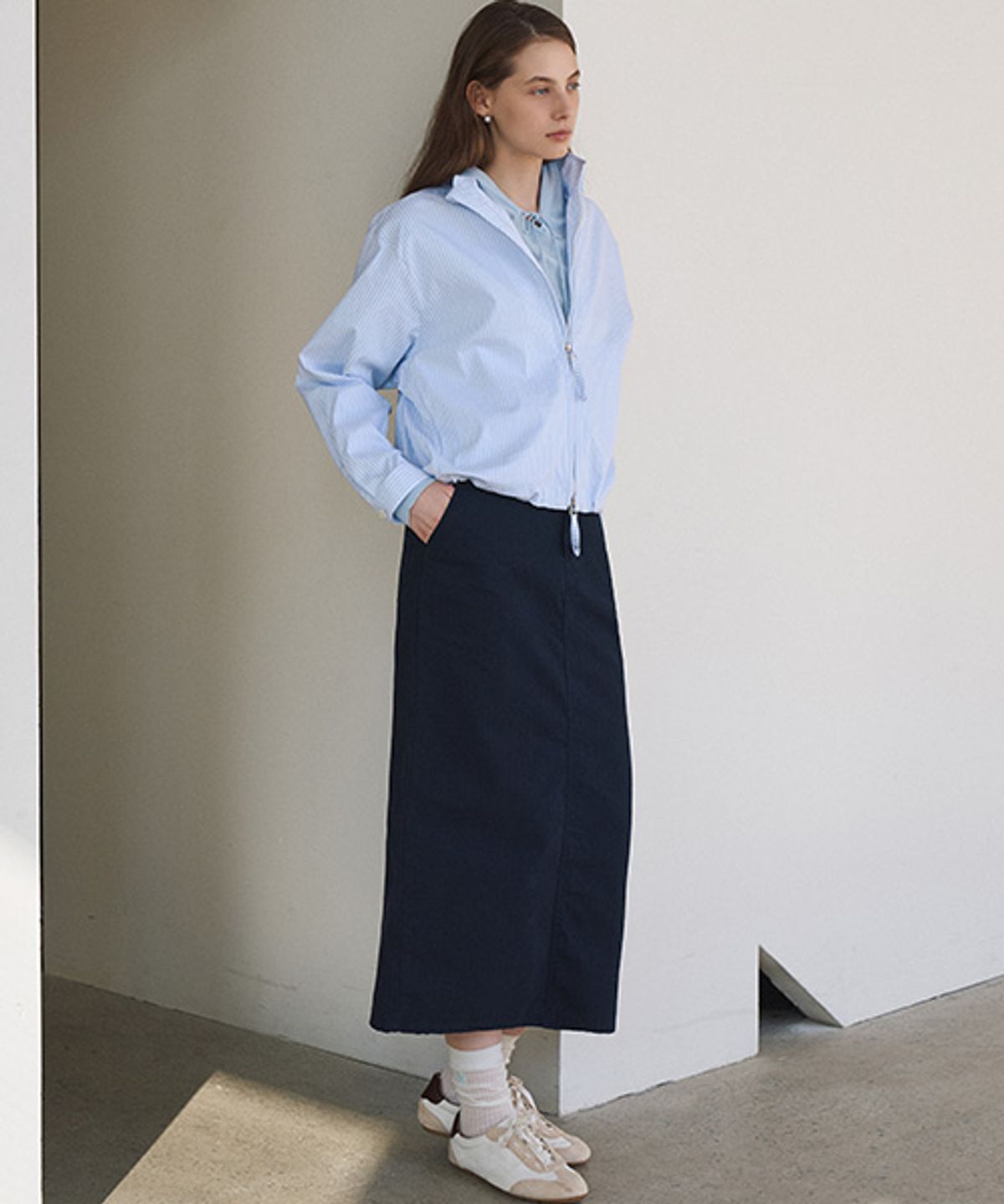 안젤로비안코(ANGELO BIANCO) Straight Noon Skirt