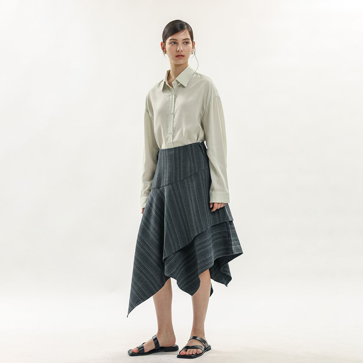 웬스데이딜라잇(WEDNESDAY DELIGHT) WD_Relaxed fit loose shirt_BEIGE GRAY