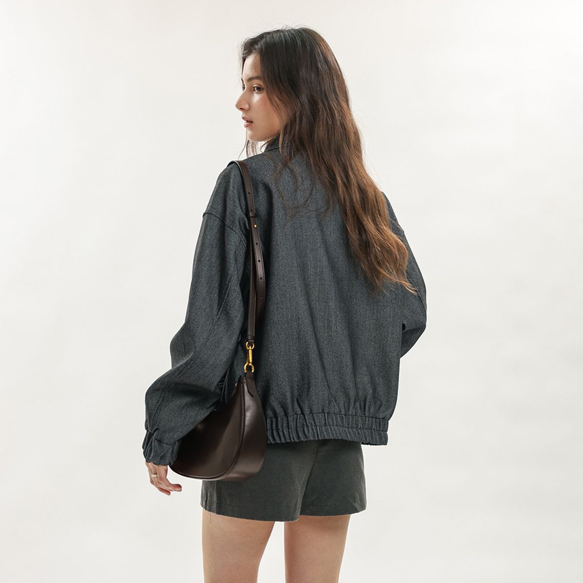 웬스데이딜라잇(WEDNESDAY DELIGHT) WD_Daily half moon shoulder bag_DARK BROWN