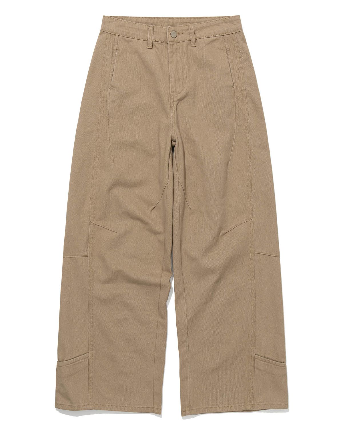 모아(MOAA) Curved Wide-Leg Work Pants (NAVY)
