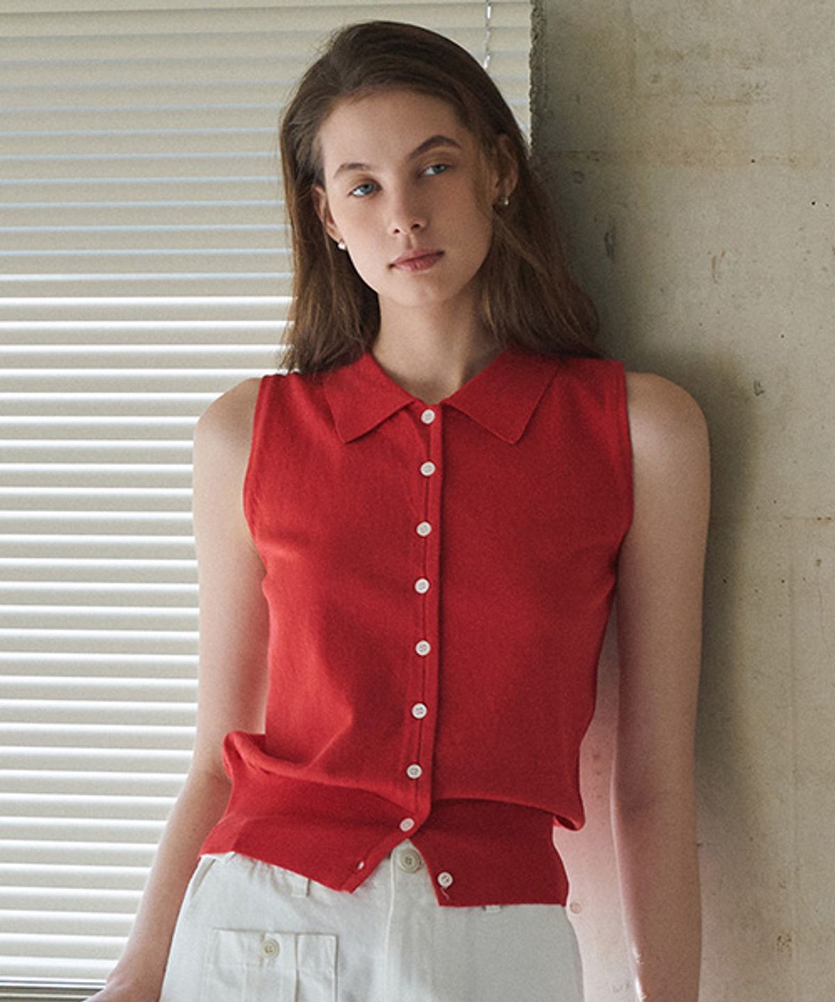 안젤로비안코(ANGELO BIANCO) Elin Sleeveless Knit Top (3col)