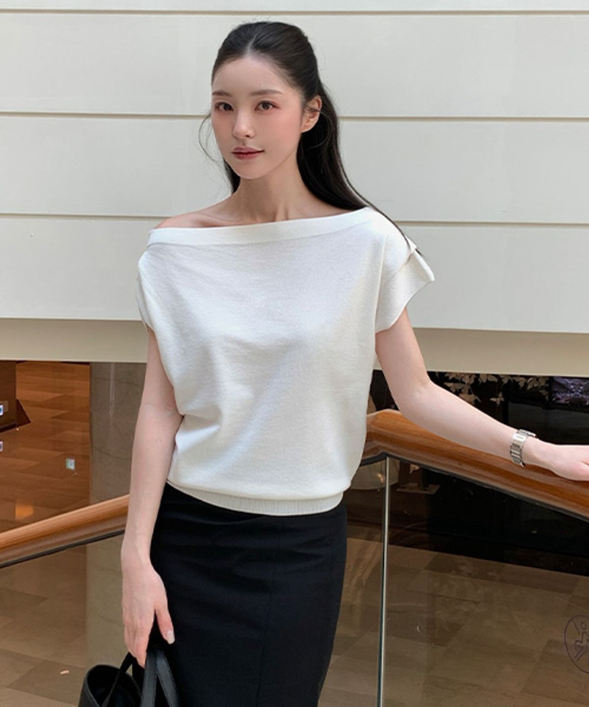 안젤로비안코(ANGELO BIANCO) Nora Draped Knit Top