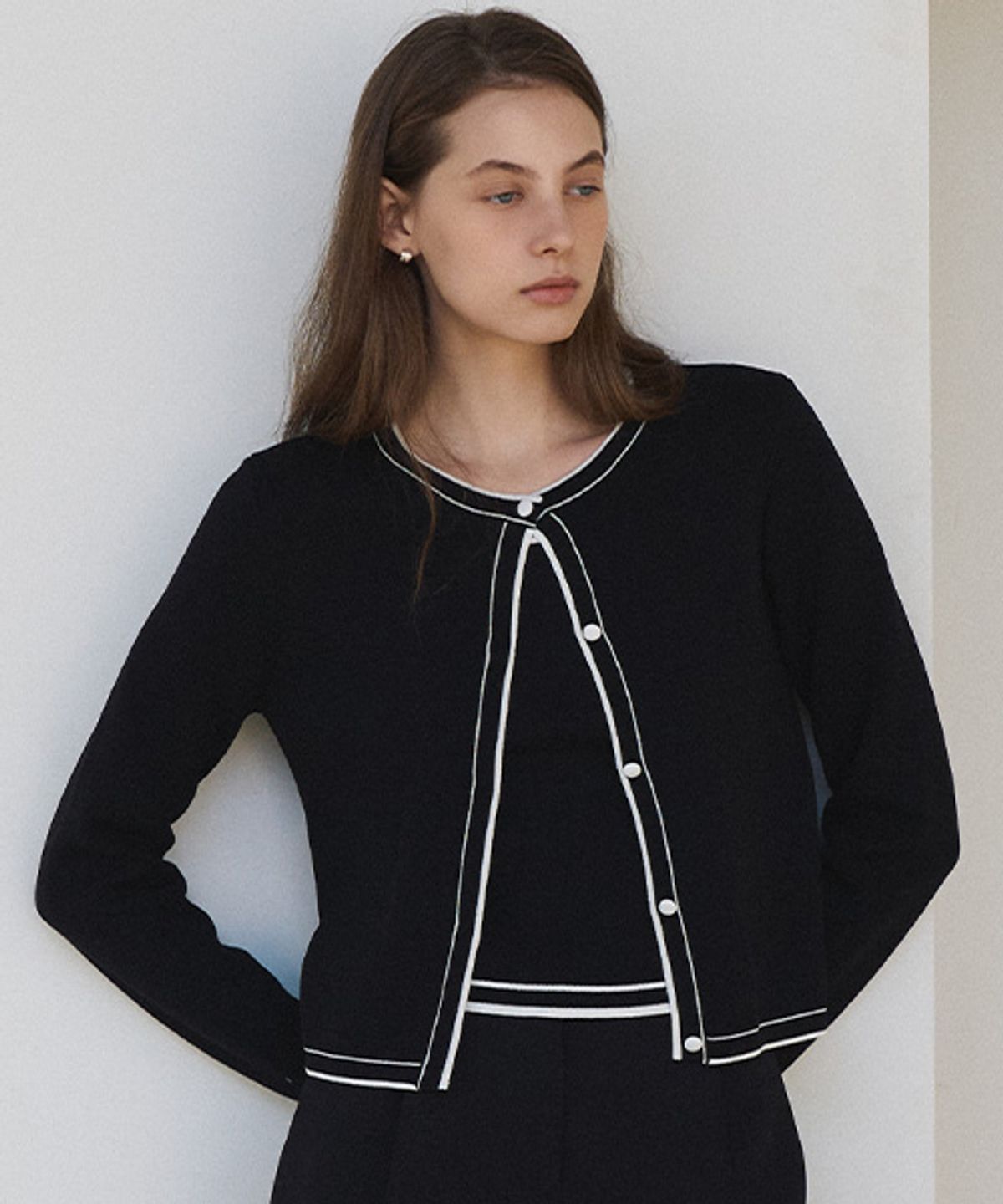 안젤로비안코(ANGELO BIANCO) Ratio Cardigan Set