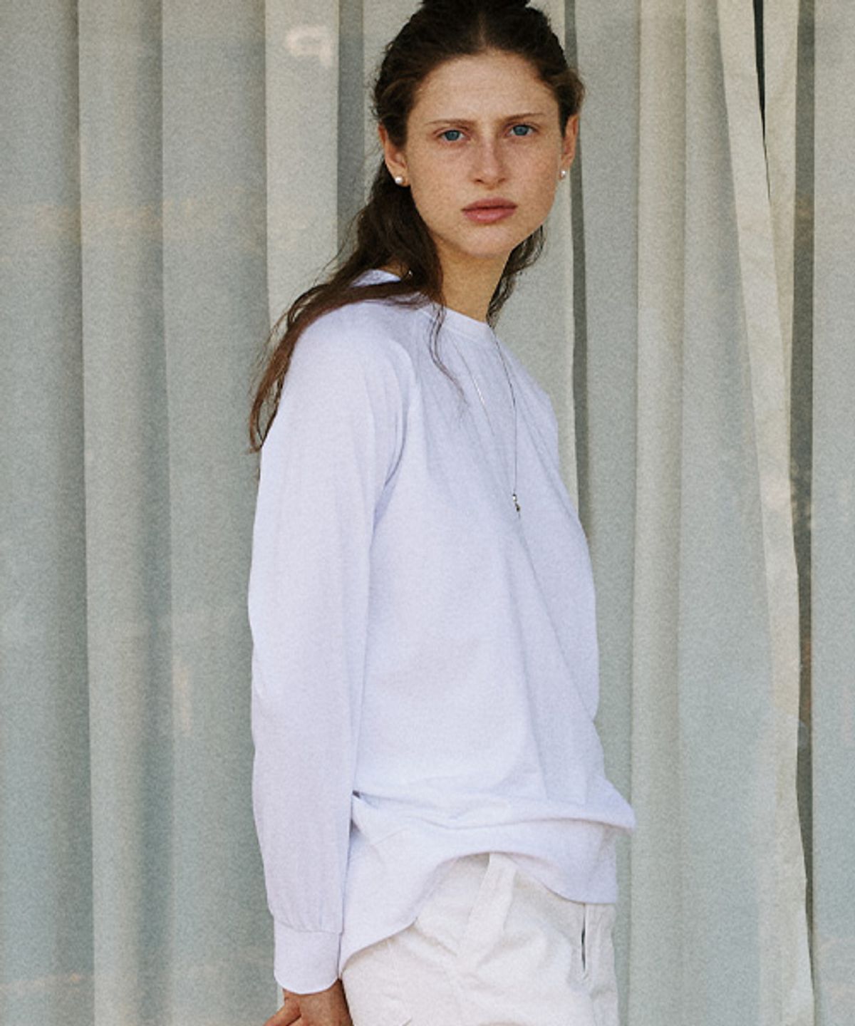 안젤로비안코(ANGELO BIANCO) Plain Surface Top IVORY