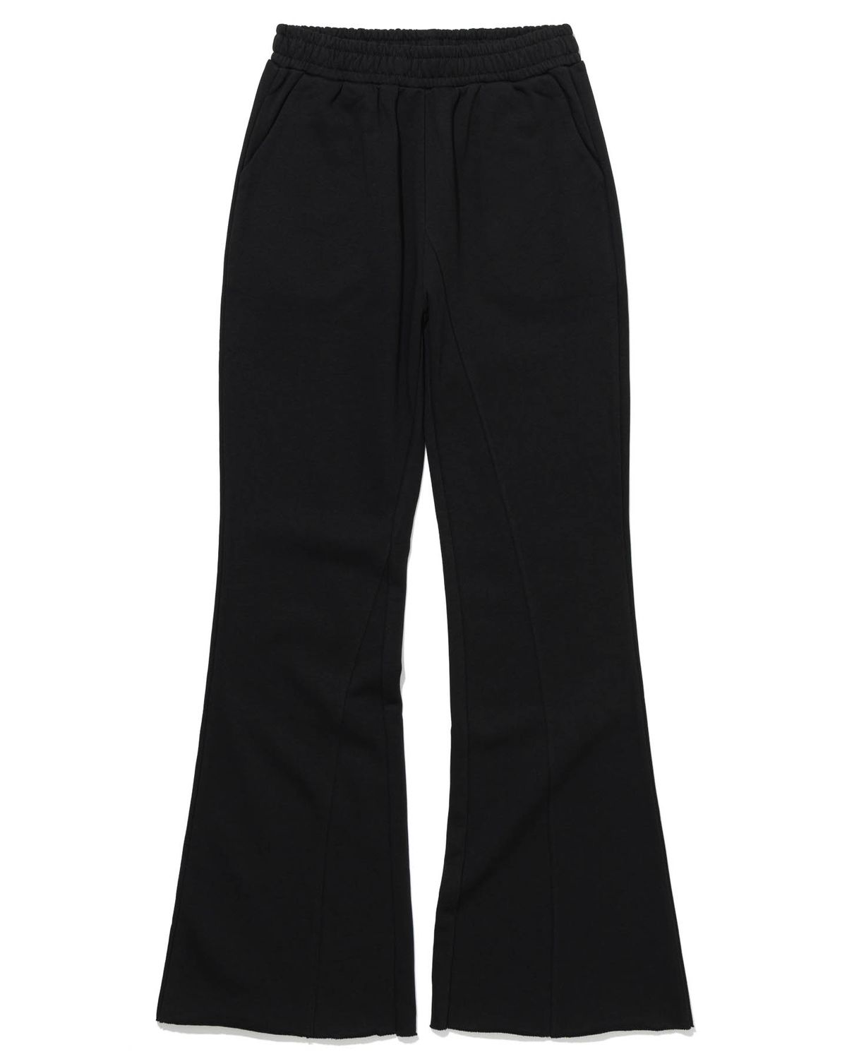 모아(MOAA) Raw Edge Flare Sweatpants (BLACK)