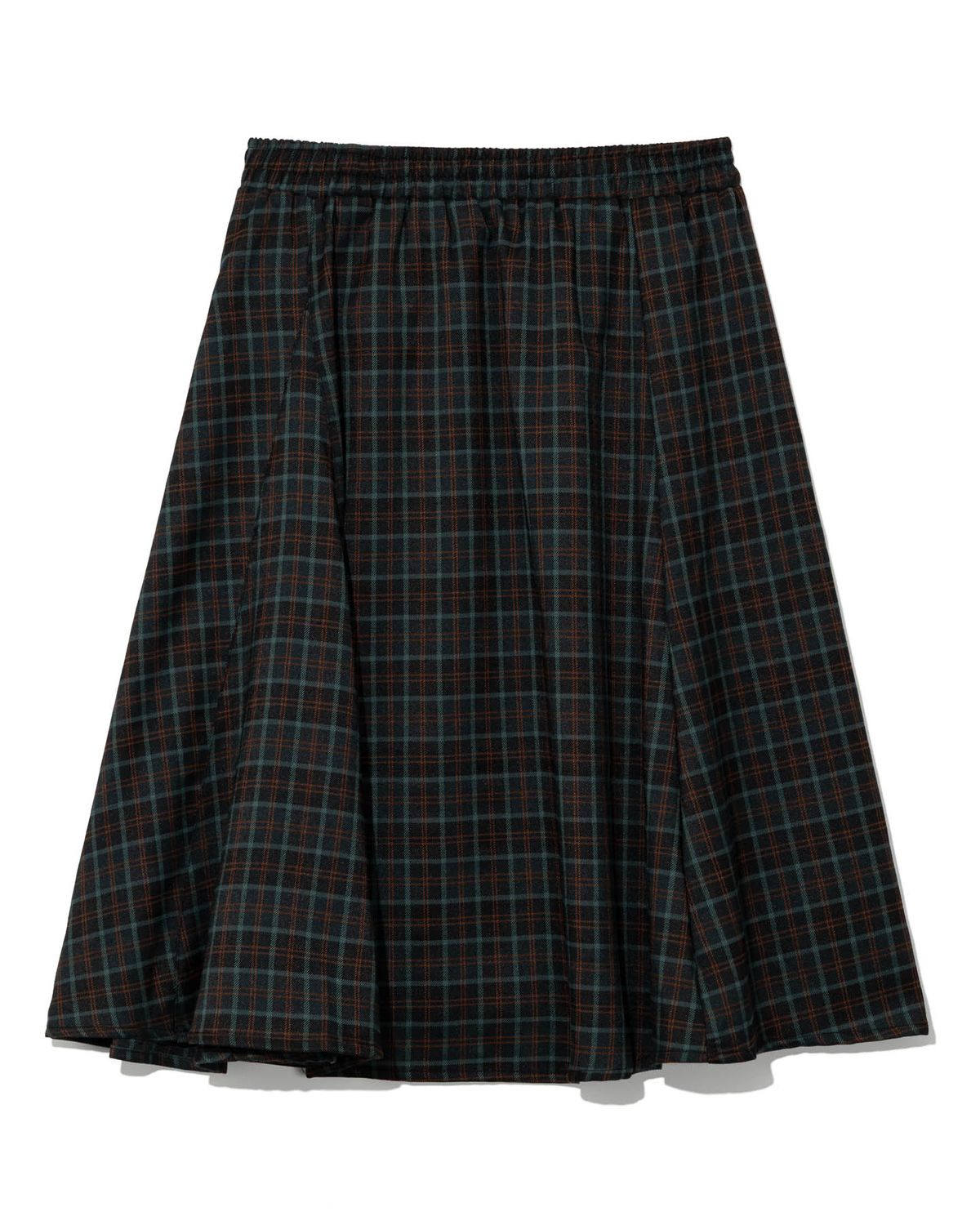 모아(MOAA) Checkered Flared Skirt (BLUE)