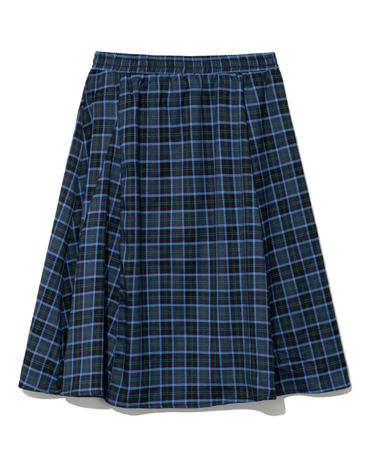 모아(MOAA) Checkered Flared Skirt (BLUE)