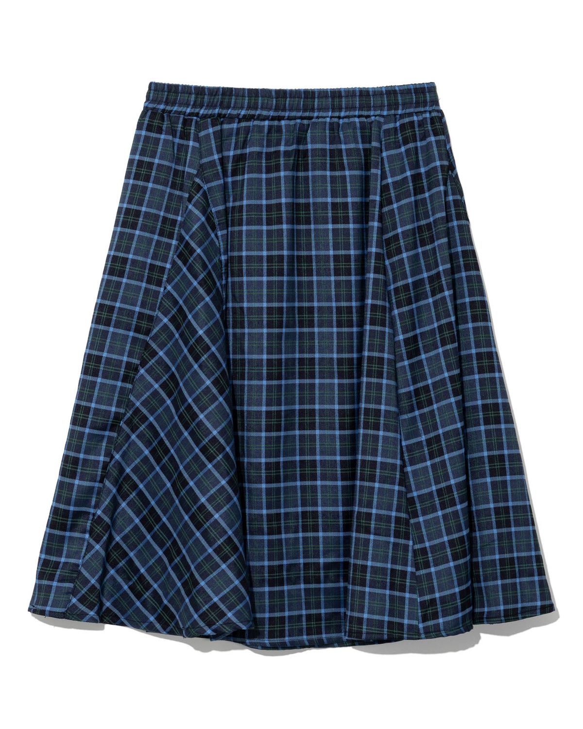 모아(MOAA) Checkered Flared Skirt (GREEN)