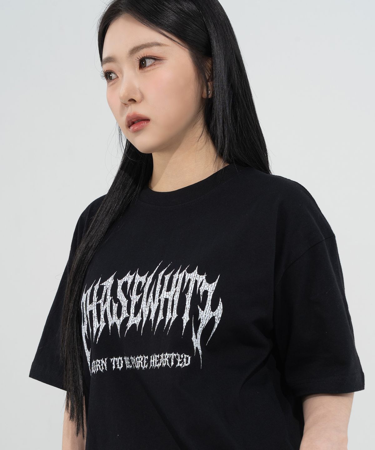 페이즈화이트(PHASEWHITE) [PHASE_2] CRACKLE METAL TEE_BLACK / 8802026-ST11