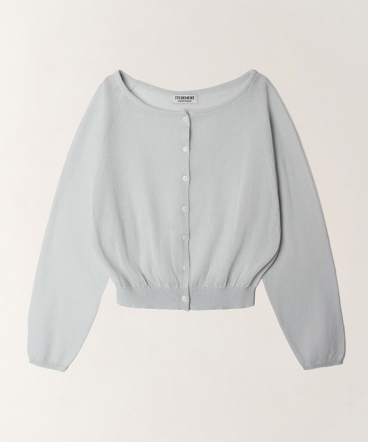 튜드먼트(TTUDEMENT) [SET] SHEER SET-UP CARDIGAN_LIGHT GREY