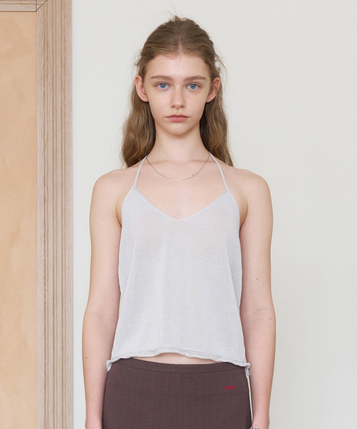튜드먼트(TTUDEMENT) [SET] SHEER SET-UP CARDIGAN_LIGHT GREY