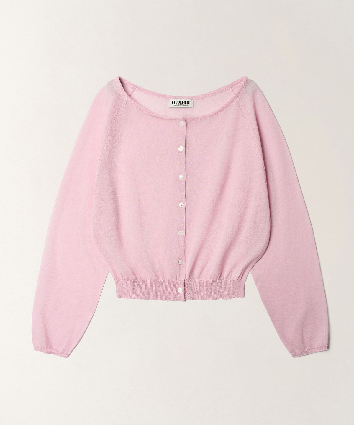 튜드먼트(TTUDEMENT) [SET] SHEER SET-UP CARDIGAN_LIGHT PINK